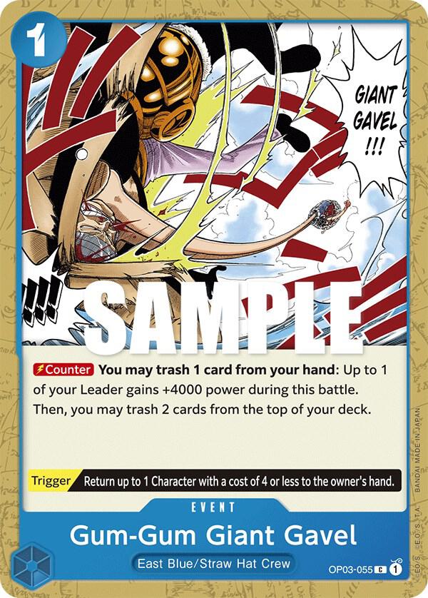 One Piece TCG! Gum-Gum Giant Gavel - Pillars of Strength (OP03)