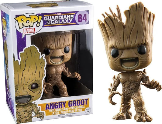 Funko Pop! Marvel Guardians of the Galaxy Angry Groot 84 + Free Protector (VAULTED)