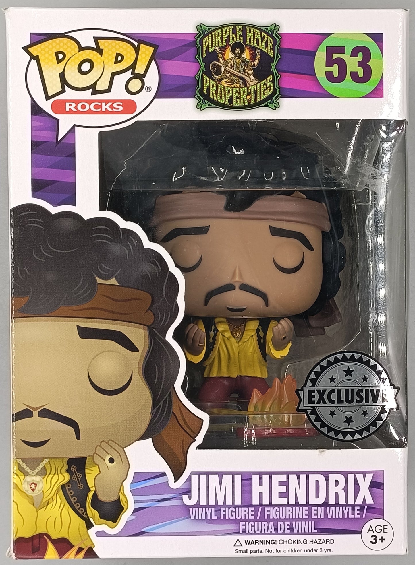 Funko Pop! Purple Haze Properties Jimi Hendrix 53 Exclusive + Free Protector (VAULTED)