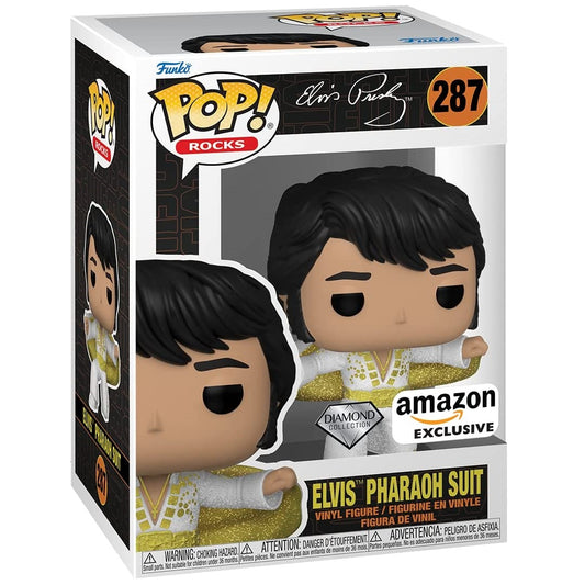 Funko Pop! Elvis Presley - Elvis Pharaoh Suit 287 Diamond Amazon Exclusive + Protector