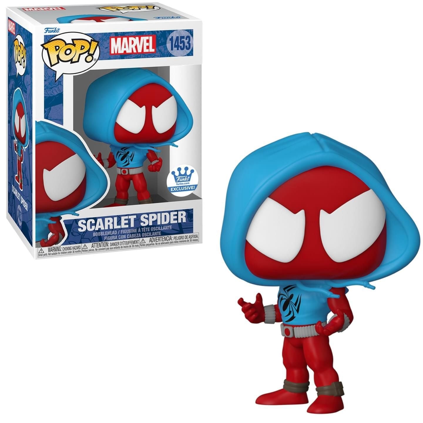 Funko Pop! Marvel Scarlet Spider Funko Shop Exclusive 1453 + Pop Protector