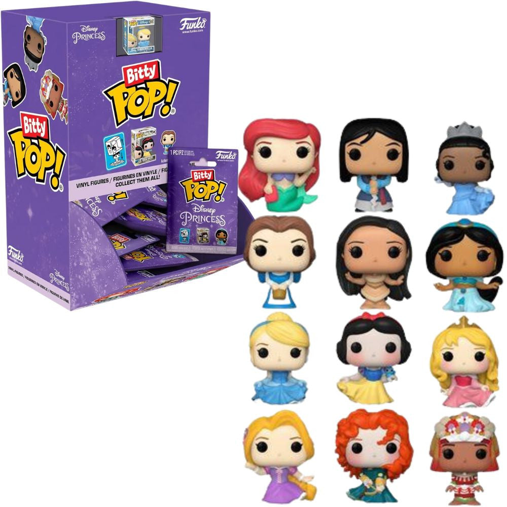 Funko Bitty Pop! Mystery Disney Princess Mini Figure Blind Bag Singles (One Variation Chosen at Random)