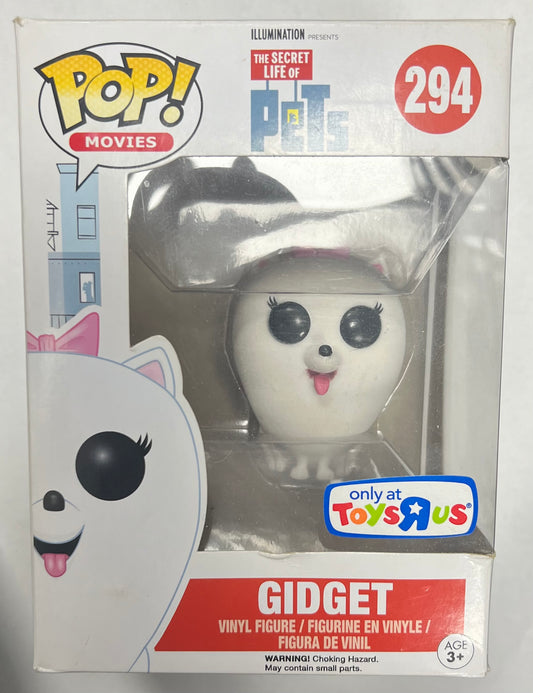 Funko Pop! The Secret Life of Pets - Gidget (Flocked) 294 Toys R Us Exclusive (VAULTED) (slight box ware) + Free Protector