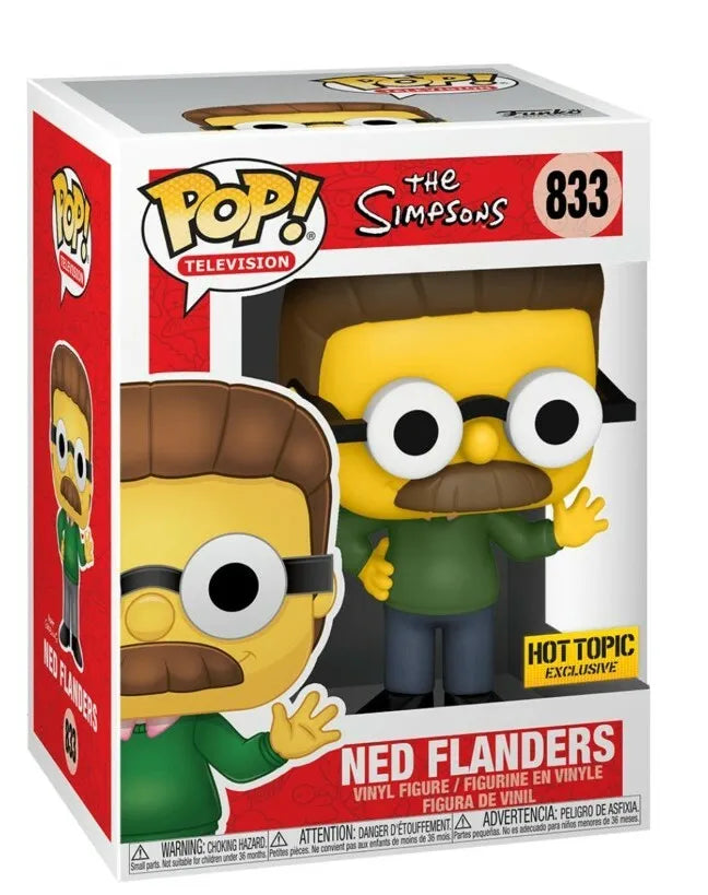 Funko Pop! The Simpsons - Ned Flanders 833 Hot Topic Exclusive (VAULTED) + Free Protector
