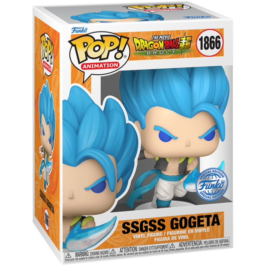 Funko Pop! The Movie : Dragon Ball Super Broly - SSGSS Gogeta 1866 Funko Special Edition + Pop Protector