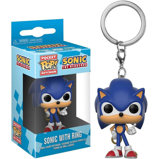 Funko Pocket Pop Sonic The Hedgehog With Ring Keychain