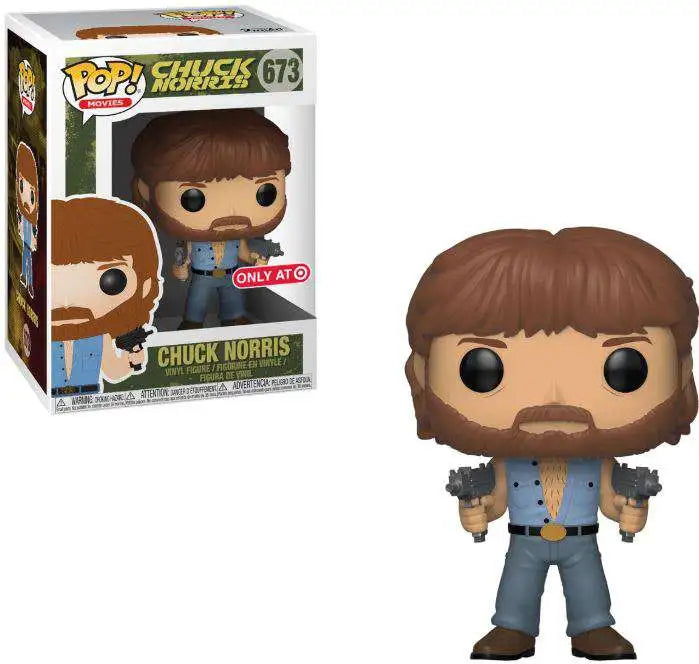 Funko Pop! Chuck Norris (Uzis) 673 Target Exclusive (VAULTED) + Free Protector