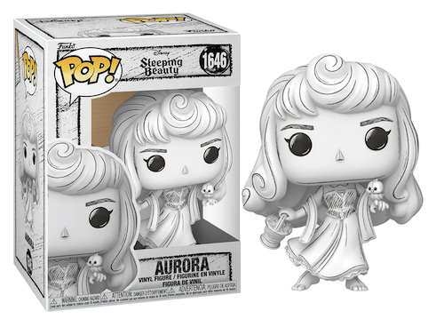 Funko Pop! Disney Sketched : Sleeping Beauty - Aurora 1646 Figure + Pop Protector