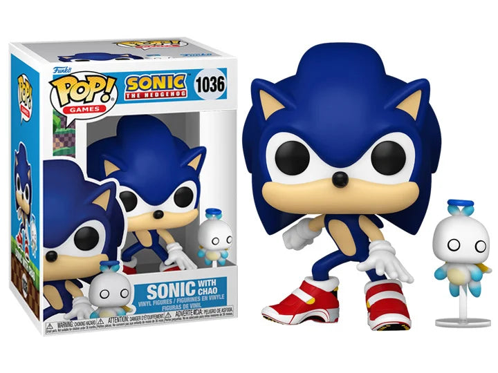 Funko Pop! Sonic The Hedgehog : Sonic with Hero Chao 1036 + Pop Protector