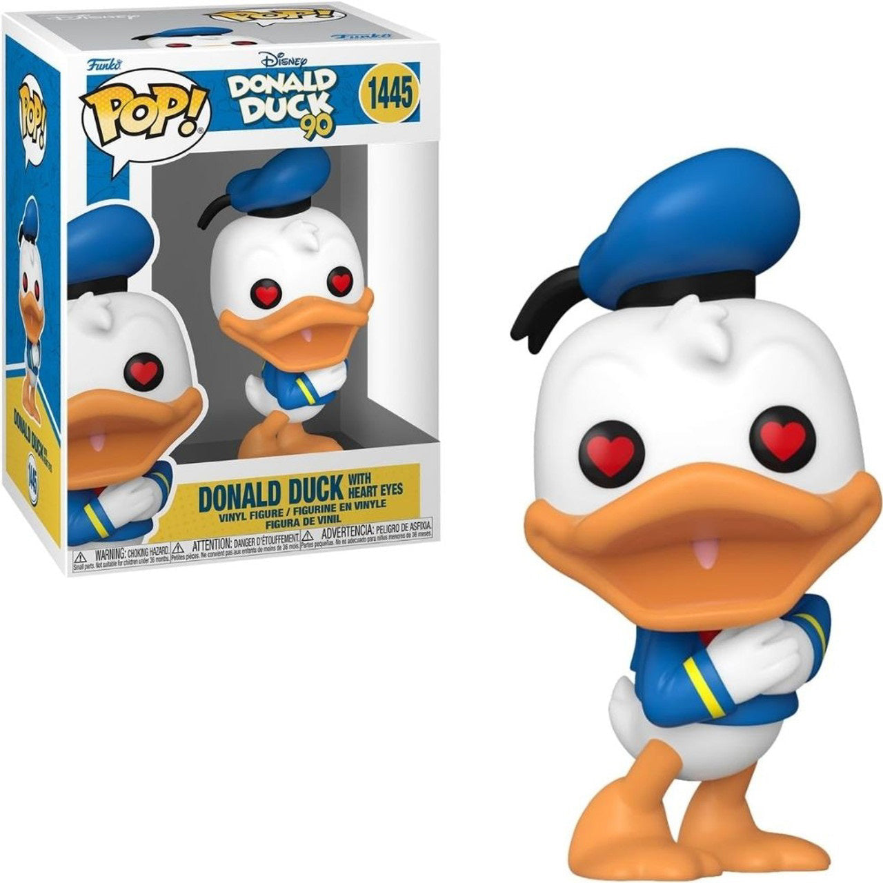 Funko Pop! Disney Donald Duck with Heart Eyes 1445 + Free Protector
