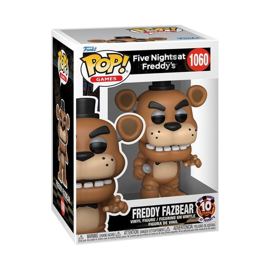 Funko Pop! Five Nights at Freddy’s (FNAF) 10th Anniversary - Freddy Fazbear 1060 Figure + Pop Protector