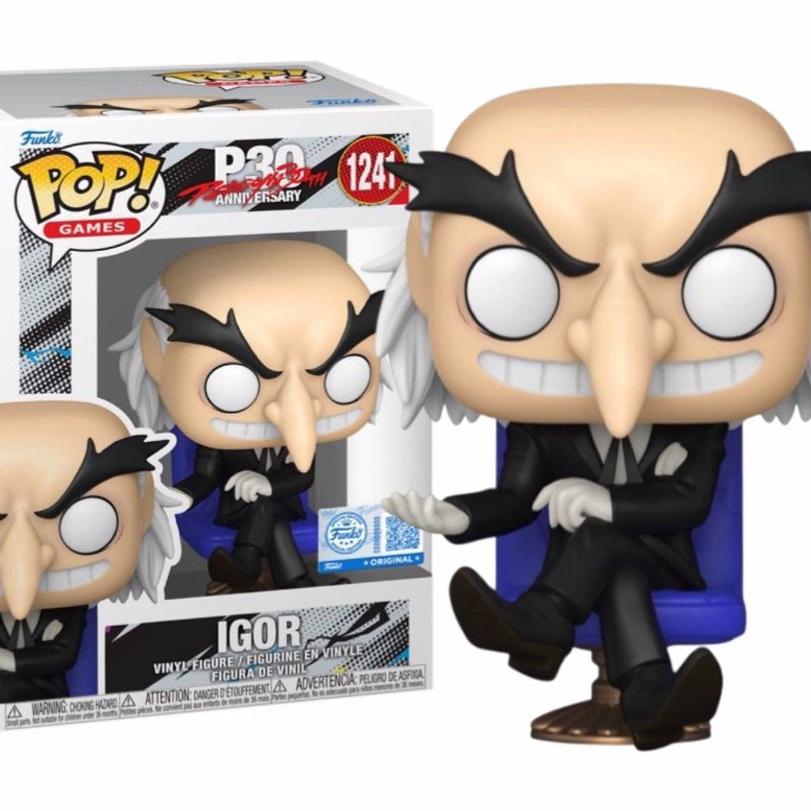 Funko Pop! Persona 5 30th Anniversary - Igor 1241 Funko Special Edition Figure + Pop Protector