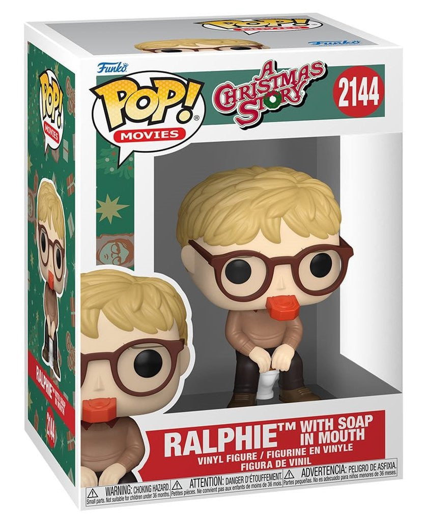 Funko Pop! A Christmas Story - Ralphie with Soap in Mouth 2144 Figure + Pop Protector (Box Tear)