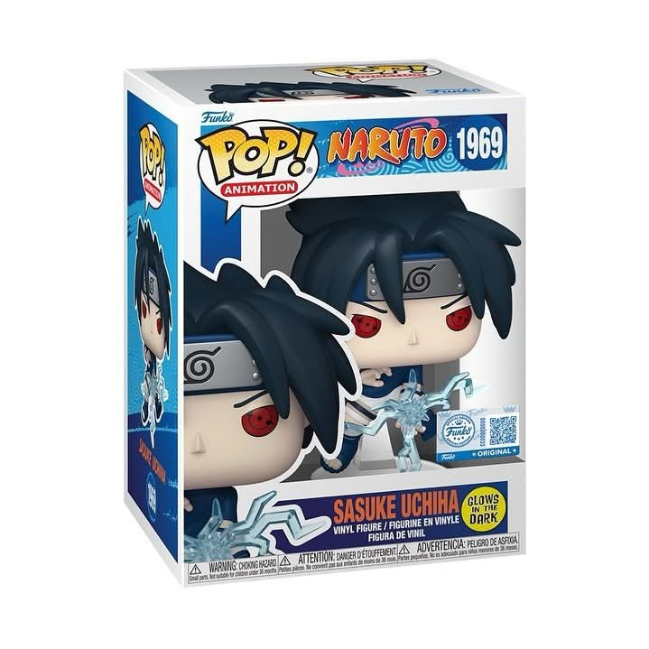 Funko Pop! Naruto Shippuden : Sasuke Uchiha 1969 Glows in the Dark + Pop Protector