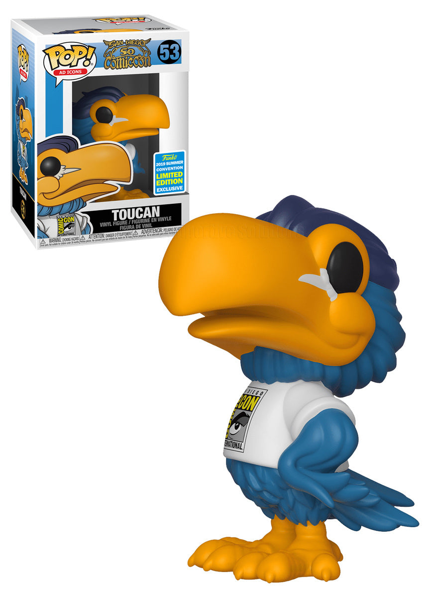 Funko Pop! San Diego Comic Con Toucan 53 Funko 2019 Summer Convention Exclusive Figure + Pop Protector