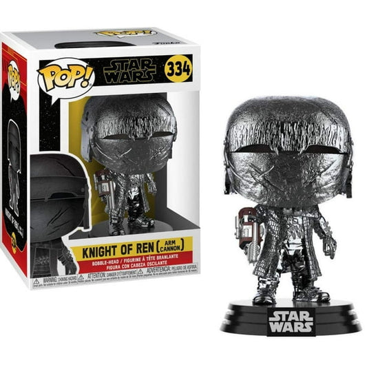 Funko Pop! Star Wars - Knight of Ren (Arm Cannon) (Hematite Chrome) 334 (VAULTED) + Free Protector