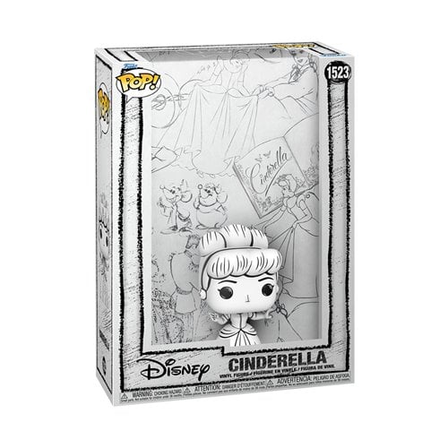 Preorder Disney Sketched Cinderella Funko Pop! Cover Art Figure #1523 with Case