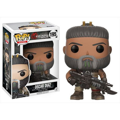 Funko Pop! Gears of War - Oscar Diaz 195 (slight box ware) (VAULTED) + Free Protector