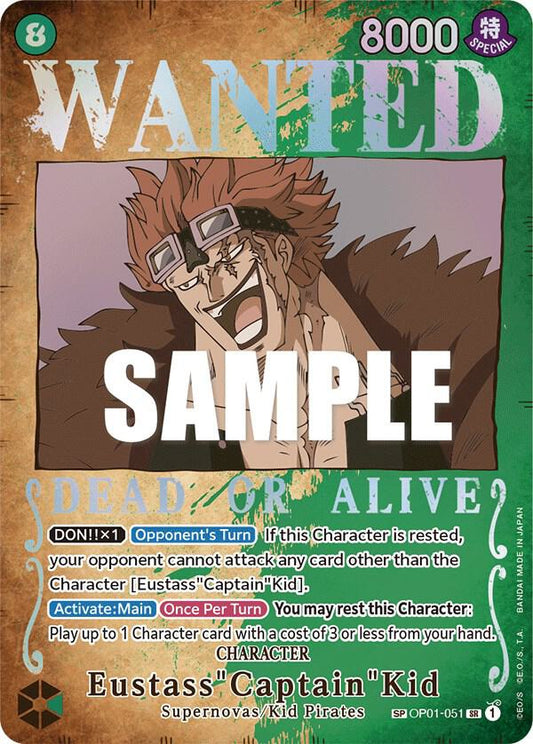 One Piece TCG! Eustass"Captain"Kid (Wanted Poster) - Pillars of Strength (OP03)