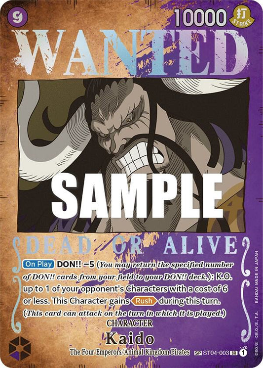 One Piece TCG! Kaido (Wanted Poster) - Pillars of Strength (OP03)