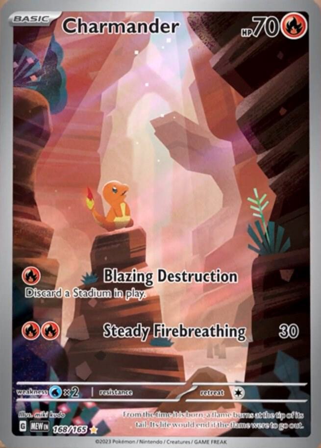 Pokemon TCG! Charmander - 168/165 - SV: Scarlet & Violet 151 (MEW)