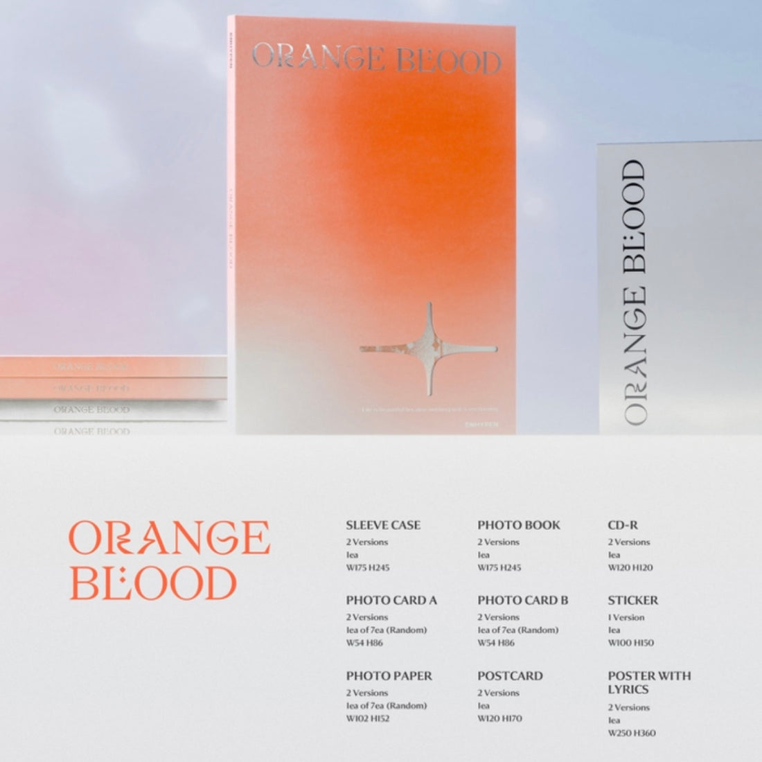 K-POP ENHYPEN - ORANGE BLOOD (2 VERSIONS)