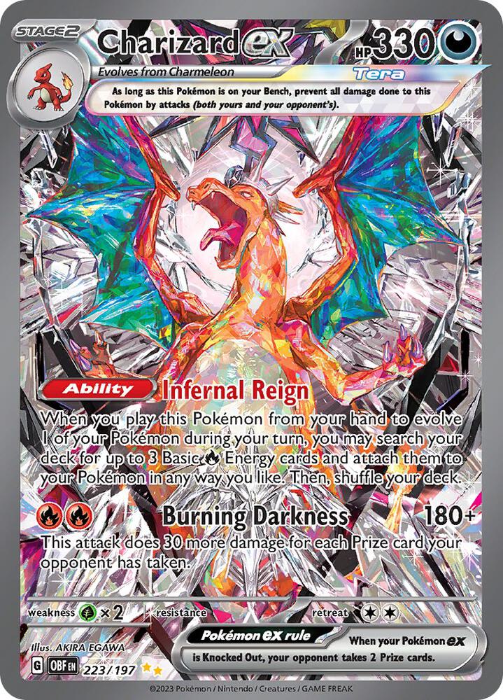 Pokemon TCG! Charizard ex - 223/197 - SV03: Obsidian Flames (OBF)