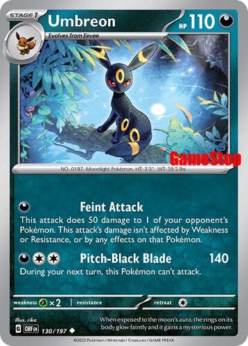 Pokemon TCG! Umbreon - 130/197 (GameStop Exclusive) - Miscellaneous Cards & Products (MCAP)