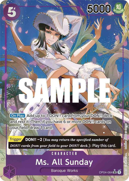 One Piece TCG! Ms. All Sunday (Alternate Art) - Kingdoms of Intrigue (OP04)