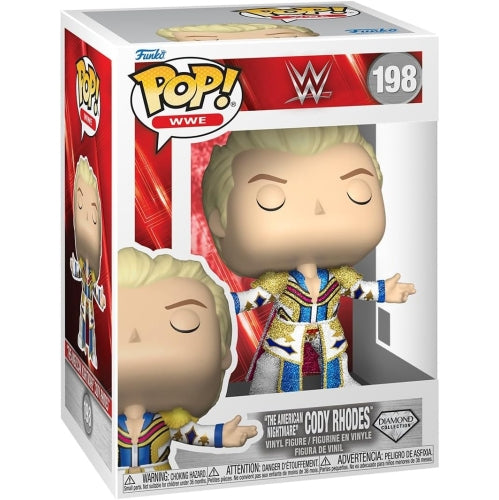 Funko Pop! WWE Cody Rhodes 198 Diamond Collection Figure + Pop Protector