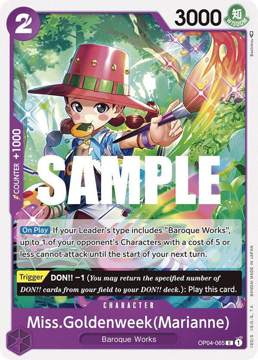 One Piece TCG - Miss.Goldenweek(Marianne) - Kingdoms of Intrigue (OP04)