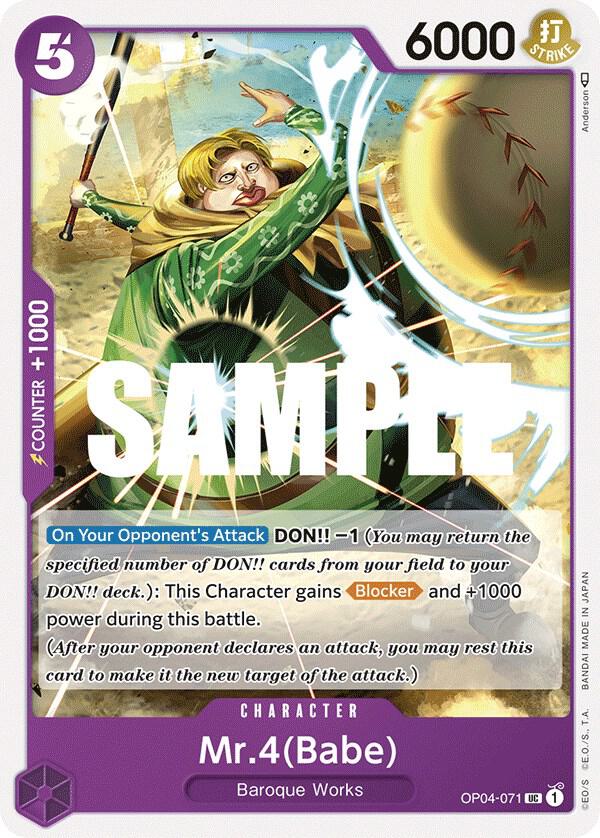 One Piece TCG - Mr.4 (Babe) - Kingdoms of Intrigue (OP04)