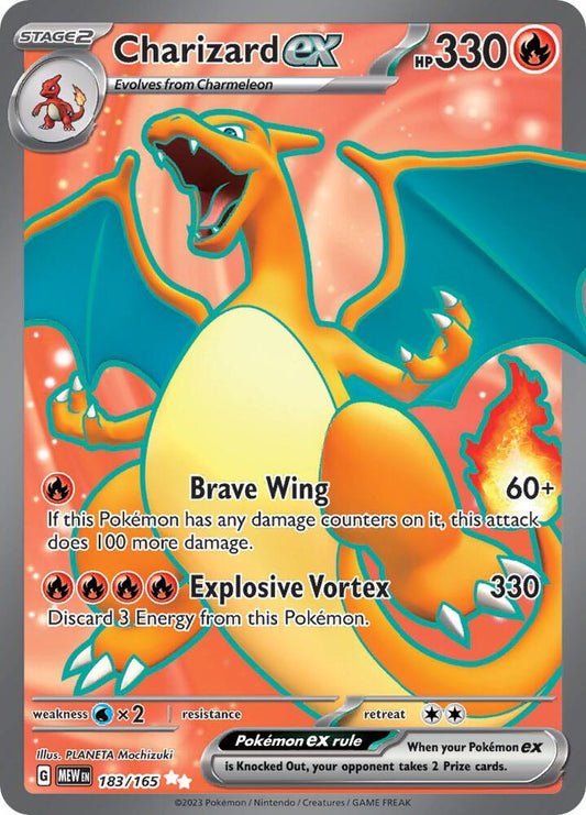 Pokemon TCG! Charizard ex - 183/165 - SV: Scarlet & Violet 151 (MEW)