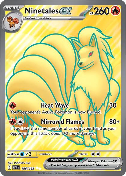 Pokemon TCG! Ninetales ex - 186/165 - SV: Scarlet & Violet 151 (MEW)