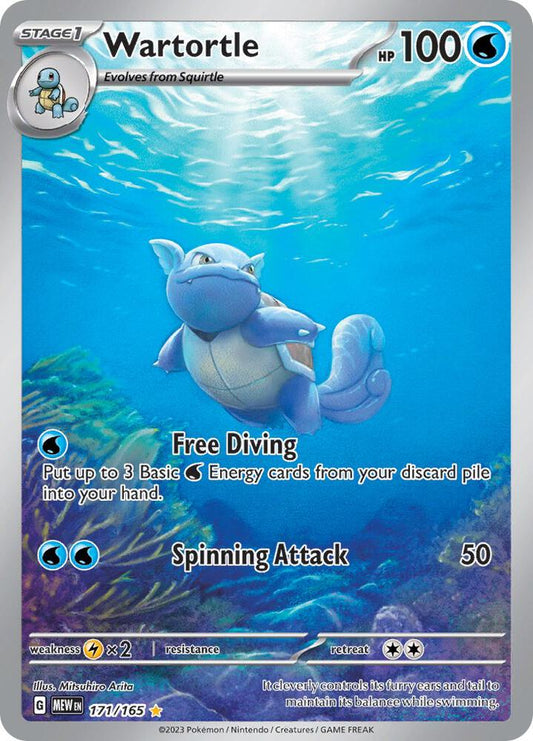 Pokemon TCG! Wartortle - 171/165 - SV: Scarlet & Violet 151 (MEW)