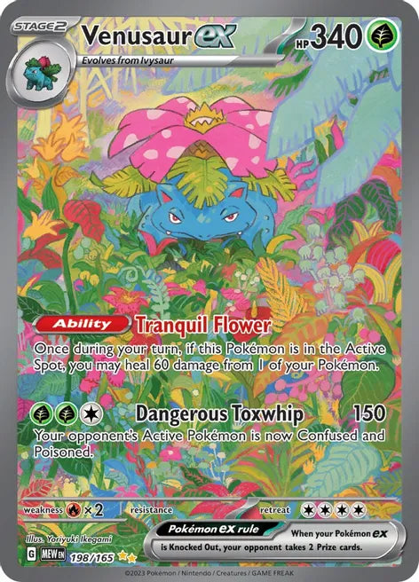 Pokémon TCG! Venusaur ex - 198/165 - SV: Scarlet & Violet 151 (MEW)