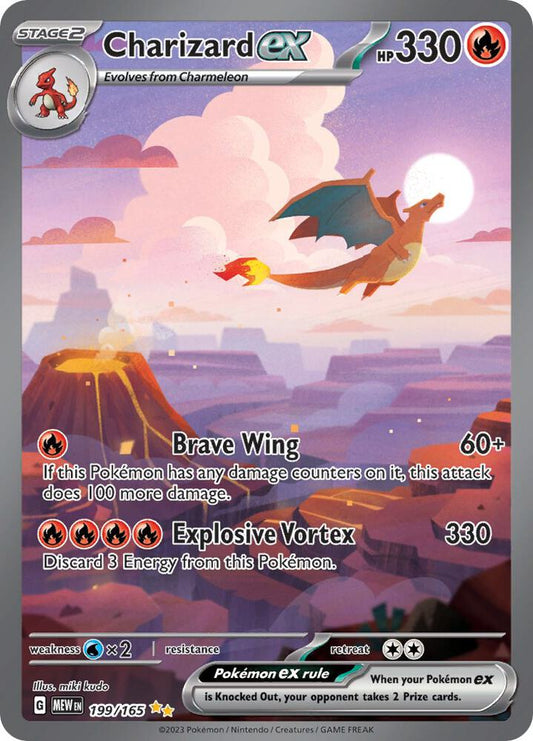 Pokemon TCG! Charizard ex - 199/165 - SV: Scarlet & Violet 151 (MEW)