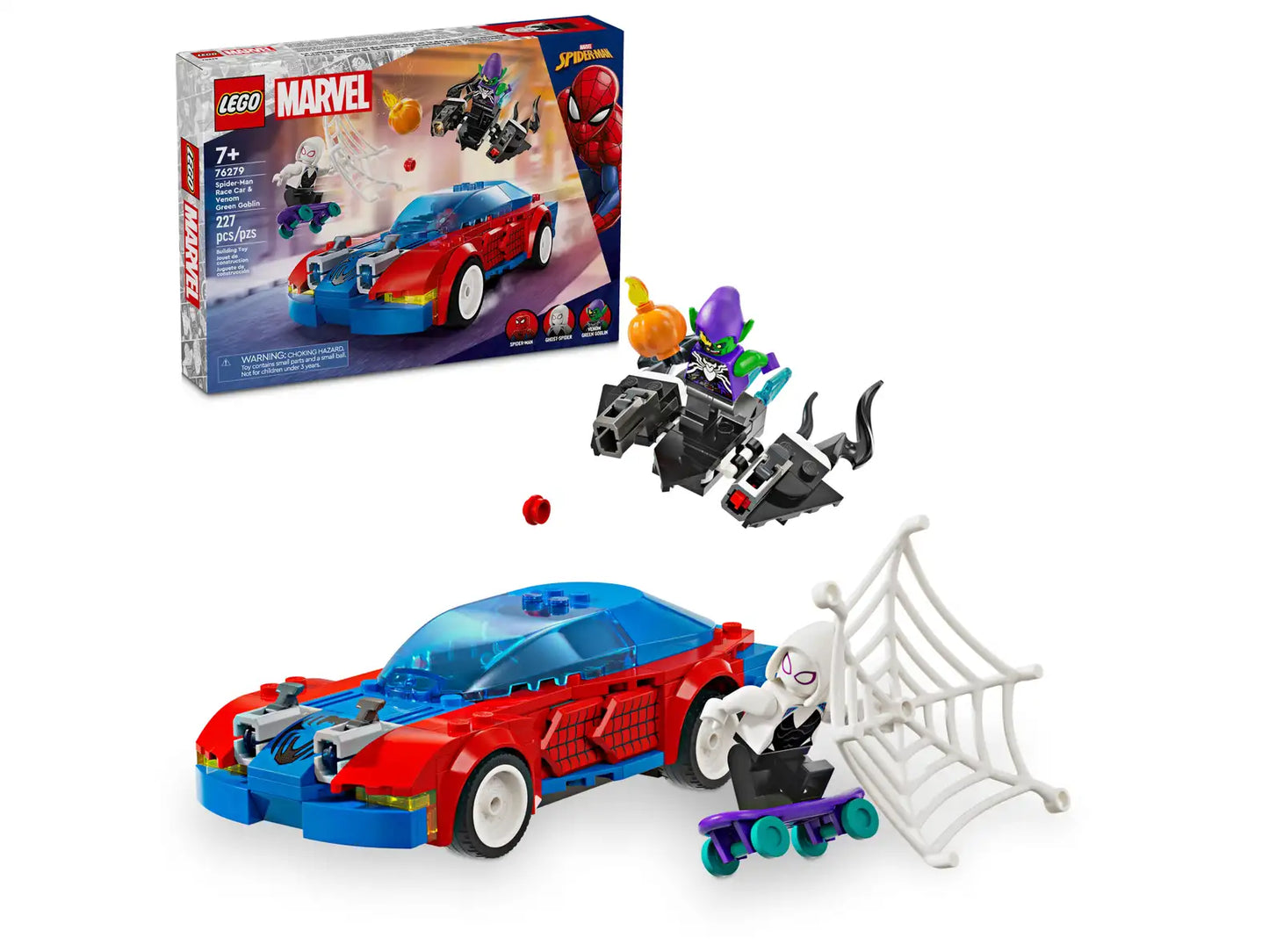 Marvel Spider-Man Race Car & Venom Green Goblin 76279 Official LEGO Set