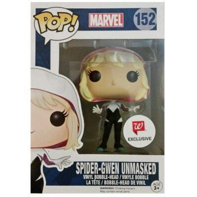 Funko Pop! Marvel Spider-Gwen Unmasked 152 Walgreens Exclusive + Free Protector (VAULTED)