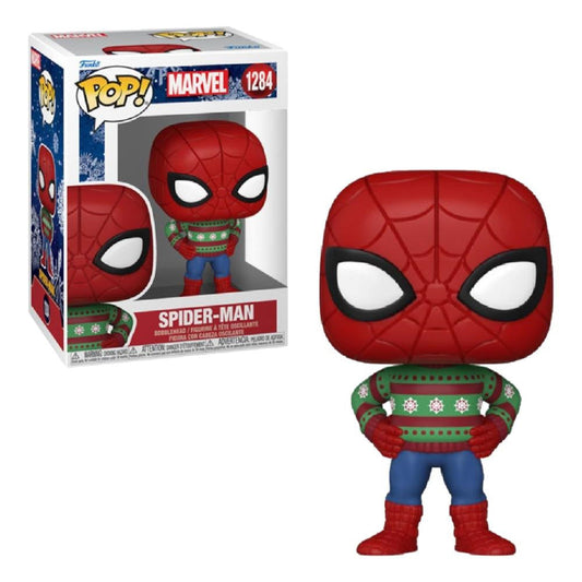 Funko Pop! Marvel Holiday Spider-Man 1284 + Free Protector