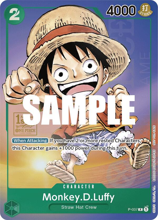 One Piece TCG! Monkey.D.Luffy (037) (1st Anniversary Tournament) - One Piece Promotion Cards (OP-PR)