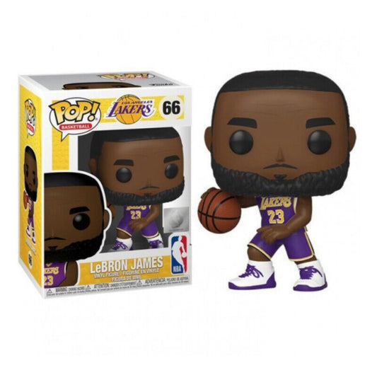 Funko Pop! NBA Basketball Los Angeles Lakers LeBron James 66 + Free Protector