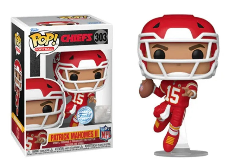 Funko Pop! NFL Chiefs : Patrick Mahomes II 303 Funko Special Edition + Pop Protector