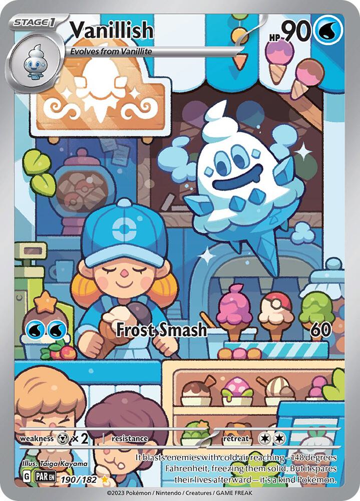 Pokemon TCG! Vanillish - 190/182 - SV04: Paradox Rift (PAR)