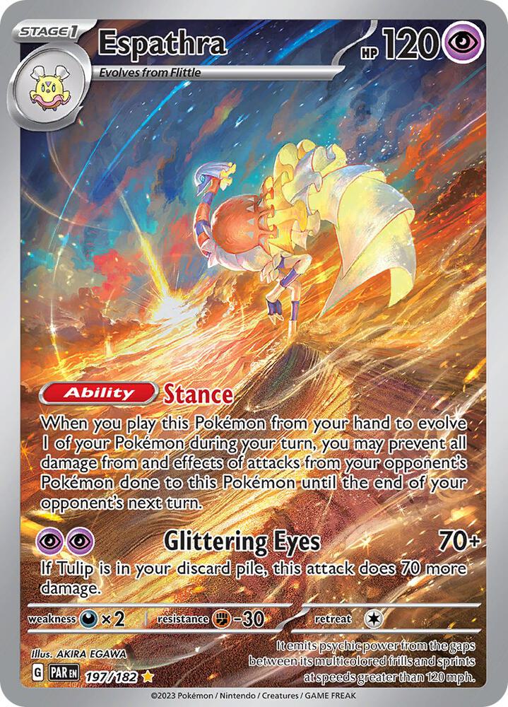 Pokemon TCG! Espathra - 197/182 - SV04: Paradox Rift (PAR)
