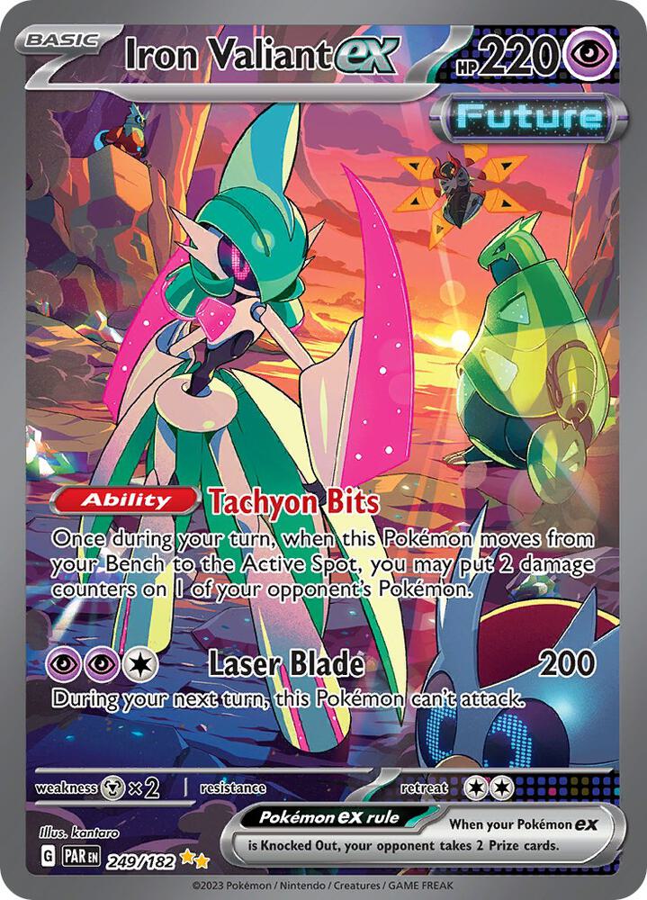 Pokemon TCG! Iron Valiant ex - 249/182 - SV04: Paradox Rift (PAR)