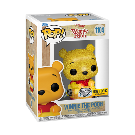 Funko Pop! Disney Winnie the Pooh 252 Diamond Hot Topic Exclusive + Free Protector