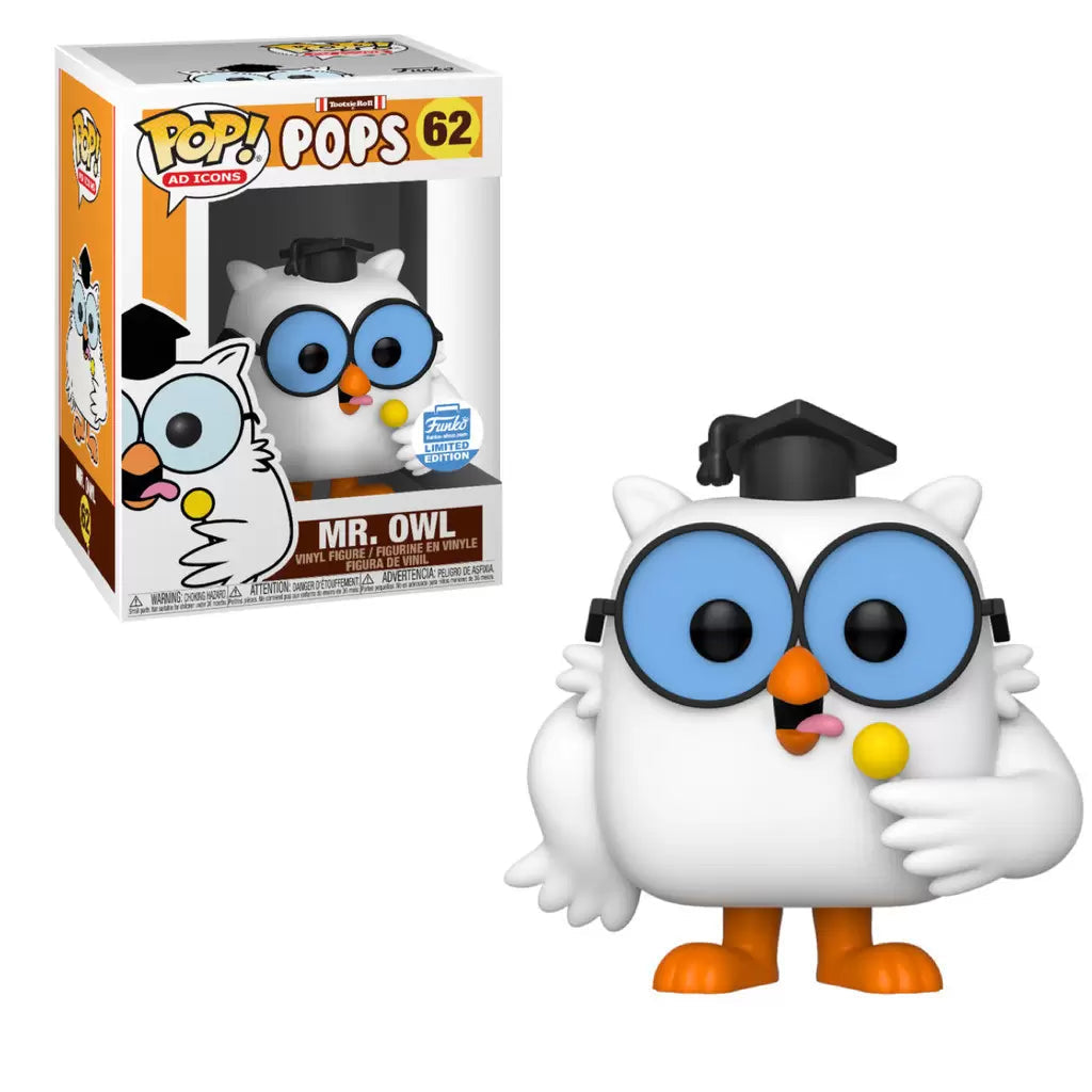 Funko Pop! Tootsie Roll Pops - Mr. Owl 62 Funko Shop Exclusive Figure + Pop Protector