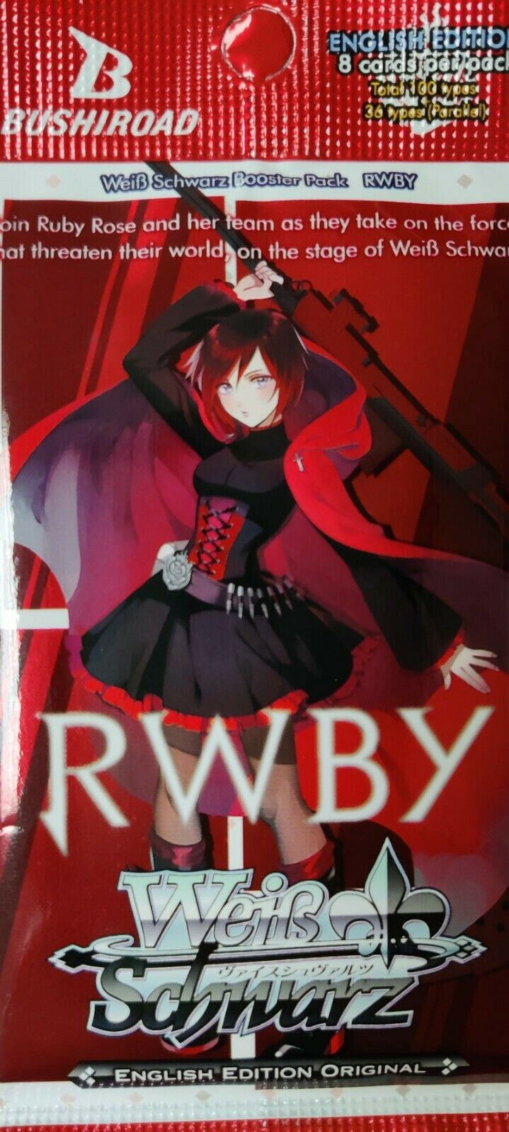 Weiss Schwarz TCG RWBY English Edition Booster Pack [8 Cards] (One Variation Chosen at Random)
