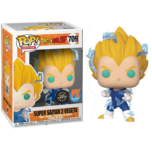 Funko Pop! Dragon Ball Z Super Saiyan 2 Vegeta Chase PX Previews Exclusive + Free Protector